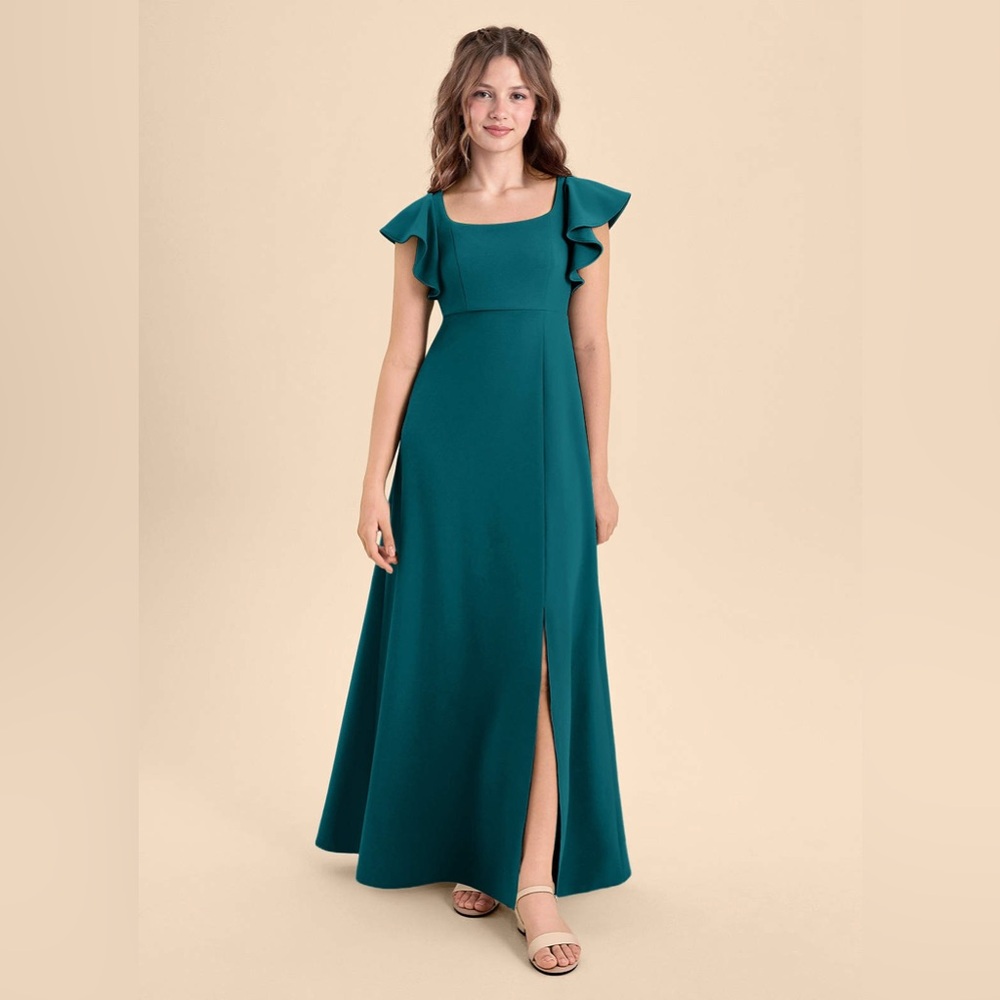 New with Tag Bridesmaid Stretch crepe square neckline gown Dress Size 14